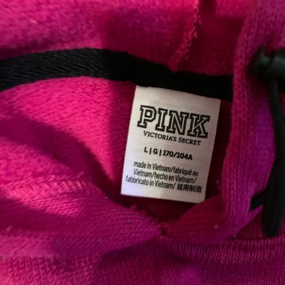 PINK Hoodie Crop Top size large (FU) - Picture 7 of 12